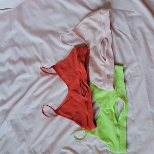 Lele Active lot of 3 seamless bralettes